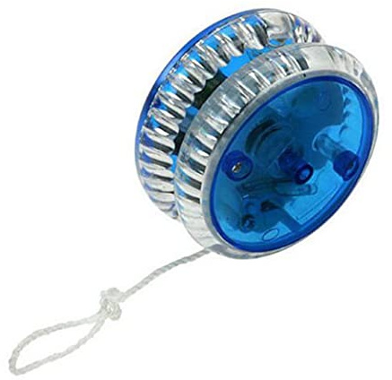 Generic Professional 1.57x2.36 inch LED Plastic Trick Yoyo Cartoon Responsive Yoyo Portable for Kids Adults Blue
