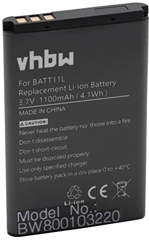vhbw batteria sostituisce Midland BATT11L per videocamera camcorder (1100mAh, 3,7V, Li-Ion)