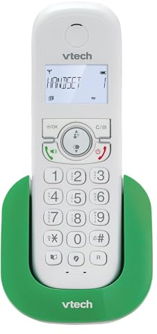 VTech CS1500 Téléphone sans Fil DECT à Double Charge avec Blocage d'appel, Identification de l'appelant/Appel en Attente, Haut-Parleur Mains Libres, écran et Clavier rétroéclairés
