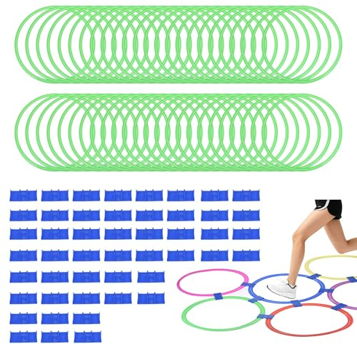 PATIKIL Agility Rings, Plastic Speed Training Rings 6 Colors | Exercise Speed Circle Jumping Hoops for Gymnastic Sport Soccer