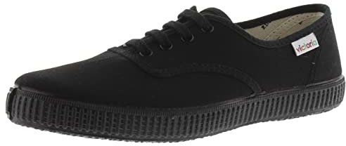 victoria Scarpe da Ginnastica Unisex 1915 Tela Nero Monocromo & Lacci Abbinati 106610 per Adulto Negro 41