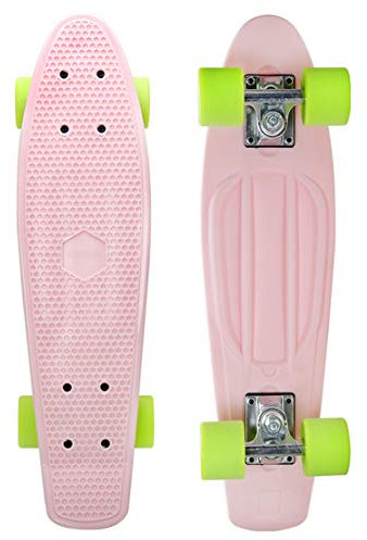 KS Tools Komplette Kreuzfahrtschiff Skateboard rutschfeste wasserdichte Schleifpapier V-förmige Aluminiumlegierung Halterung 78A Schleiffläche PU-Rad 57 * 15cm,Pink-B