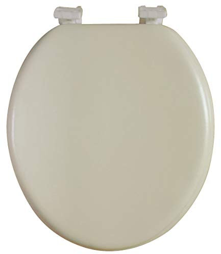 J&V Textiles Soft Round Toilet Seat With Easy Clean & Change Hinge, Padded (Beige)*