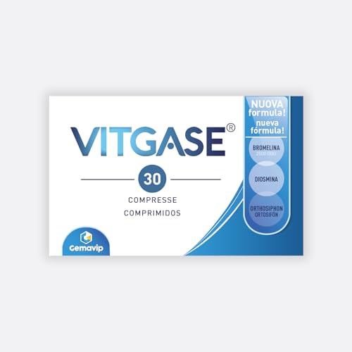 Gemavip Vitgase 30 Compresse Integratore Alimentare con Bromelina Ortosiphon Diosmina