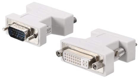 sourcing map VGA to DVI-I Adapter Coupler, DVI 24+5 Female to VGA Male Converter for Device Conversion, Pack of 2