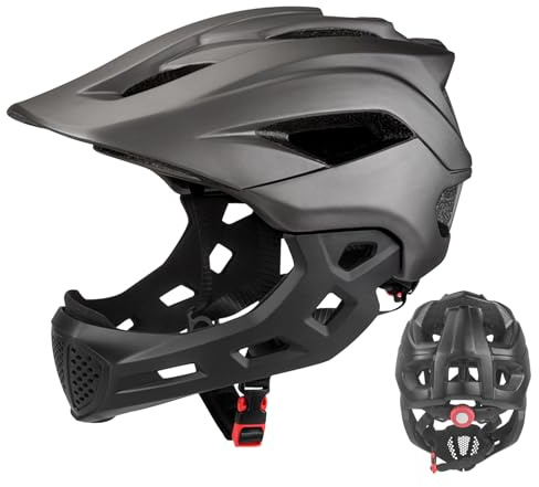 Casque Intégral pour Tout-Petit, 13 Évents De Refroidissement Sécurité Ajustable, Casque de Scooter pour, pour Moto Tout Terrain, Motocross, Quad, Course, Sport, Route, Motoneige, Ville