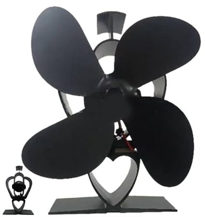 Ventilatore silenzioso per stufa a legna, ventilatore termico non elettrico, ventilatore a circolazione d'aria calda per, per telaio comodo, bruciatore a tronchi, dispositivo di
