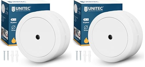 UNITEC Rauchwarnmelder Mini (Packung mit 2)
