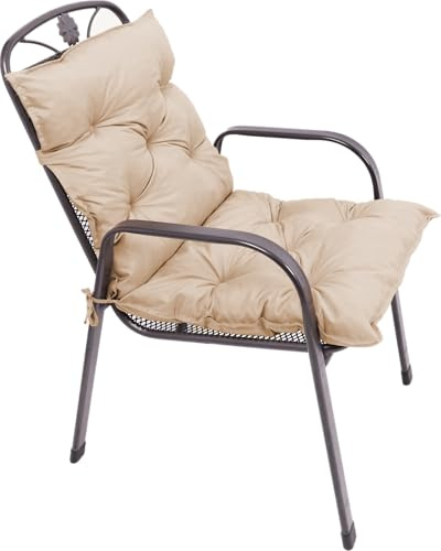 TexDeko® Garden Gartenstuhl Auflage Niedriglehner 80 x 40 cm Cappuccino