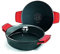 IBILI - Guisera excellent titanio de aluminio fundido, Tapa de cristal y asas de silicona, 32 cms, Antiadherente, Apta para induccion