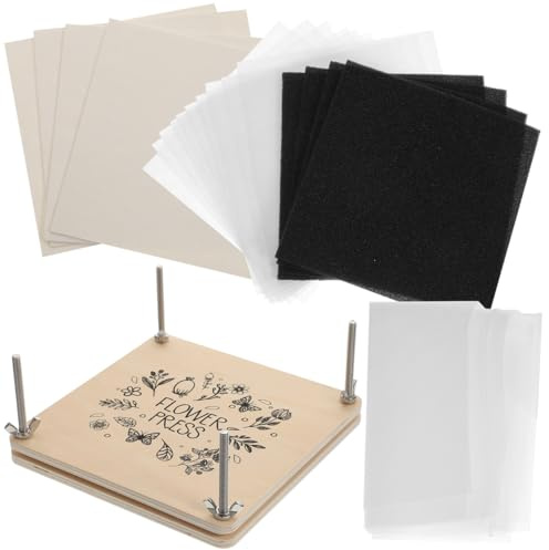 Didiseaon Kit De Prensa De Flores Y Hojas Herramienta Para Prensar Plantas Secado Rápido Para Manualidades Diy Decoración Y Proyectos Creativos