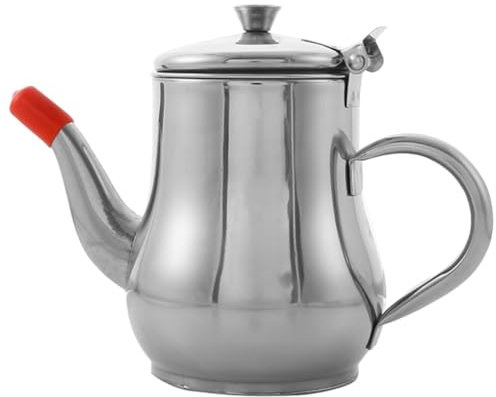 Garneck Recipiente de grasa de tocino con colador, lata de almacenamiento de aceite de cocina de 300 ml con filtro de malla fina, separador de grasa de acero inoxidable para freír aceite y grasa de