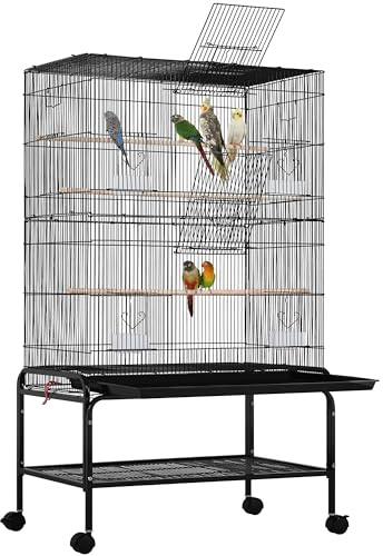 Yaheetech 53 Bird Cage with Rolling Stand for Parakeets Cockatiels Budgies