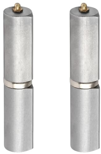 MOUNTAIN_ARK 2 Pack 7-1/2 Weld On Bullet Hinge with Grease Zerk, Heavy Duty Weldable Lift Off Hinges for Metal Door, Trailer Gate, Load 800 lbs