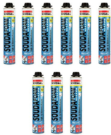 Füll- & Dämmschaum SOUDAFOAM GUN B2 750 ml (Pistolenaufsatz) Spar- Set (9)