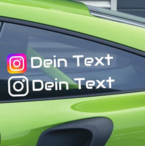 Decus Shop Instagram Wunschname Aufkleber, NFC scan, Oil-Slick Folie, Auto-Aufkleber 1 Stück