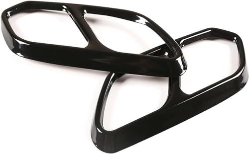 GFYWZ Auspuffblenden Für VW Für Touareg CR7 2018 2019 2020 Edelstahl 2 Stück Schwarz Auto Hinten Links Rechts Auspuffblende Endrohrblende Auto-Endstück-Hals-Auspuffrohr