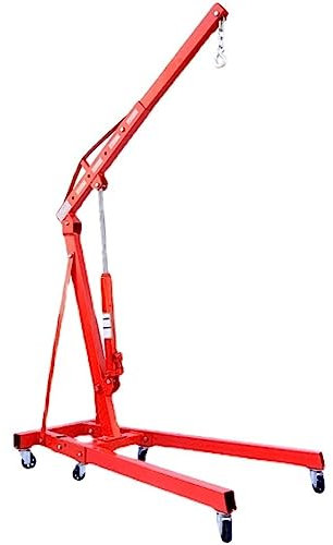 DDKYHU Gru Mobile idraulica di Sollevamento, Gru per Manutenzione del Motore Piccola Gru, Gancio per Motore 3T da 2 tonnellate (Colore: 2T Pesante Pieghevole) (2t Pesante Fisso)