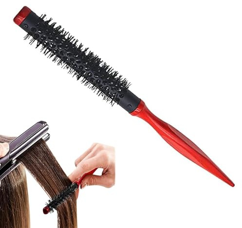 Anti-Static Small Round Hair Brush with Ultra-Soft Bristles - Scalp Massage Comb for Gentle Hair Styling