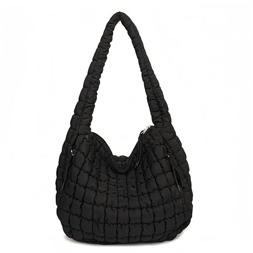 Aucuu Damen Handtasche Shopper, Puffer Schultertaschen Damen, Gesteppte Tasche Stepptasche, Große Umhängetasche, Groß Shopper Tasche mit Reißverschluss, Hobo Bag Handtasche für Einkaufen Schule Reisen