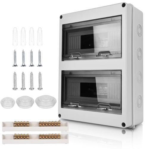 Coffret Electrique Etanche Exterieur Boîtier: Boîte Etanche Electrique Exterieur IP65, Tableau Electrique 2 Rangées, Boîtier Electrique Etanche, Coffret Electrique 24 Modules Pour Disjoncteur Mural