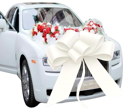 Avagiaforu Lazo Grande para Coche, Lazo Gigante para Regalo Coche Happy Birthday, Lazo Regalo Grande, Lazo de Coche XXL 76cm, Lazo de Regalo para Bicicleta, Navidad, Nuevo Hogar, Boda