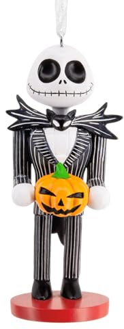 Hallmark Jack Skellington Nutcracker Ornament, Tree Decoration, The Nightmare Before Christmas, Collectible, Black, White
