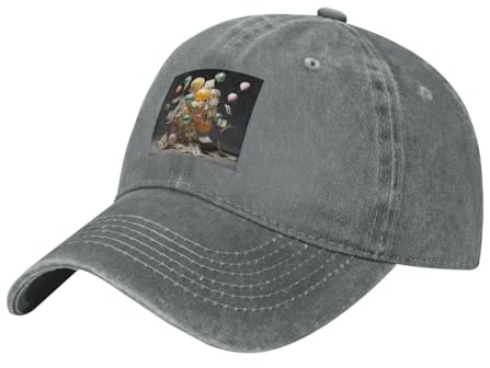 WHJSSF Black Adult Baseball Cap Hat Balloon Bundled banknotes Printing for Men and Women Lightweight Dry, Gray, One Size