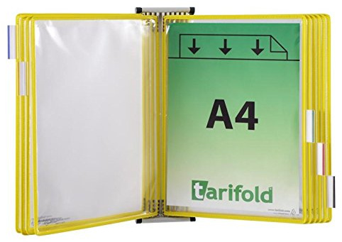 Tarifold 414104 Wandsichttafelset Metall, A4, 10 Sichttafeln, gelb
