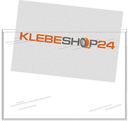 KLEBESHOP24 självhäftande påsar, bred sida öppen, DIN A5 100 stycken | Genomskinliga fodral för limning, självhäftande transparenta plastfickor