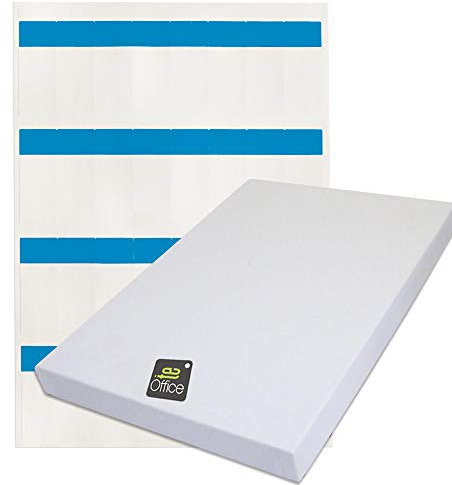 TE-Office 32 Stück Kabel Aufkleber Label Etiketten Selbstklebend Kabelmarkierer Kabelkennzeichnung Kabelbeschrifter A4 Bogen 25x64mm Blau