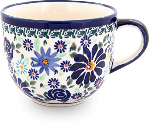 Bunzlauer Keramik Mjölkkaffekopp (Kaffemuggar), 0,35 liter dekor DU126