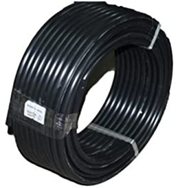 MUGAR- Manguera de riego por goteo. Tubo de goteo de polietileno de 25 metros y 16 milímetros sin goteros color negro, para agricultura y jardines particulares.