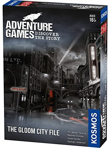 Thames & Kosmos Adventure Games: The Gloom City File, Cooperative Card Games for Adults and Teens, Board Games for Game Night, For 1 to 4 Players, Age 16+