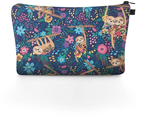 Small Makeup Bag for Purse Mini Cosmetic Bag for Women Girls Pouch Travel Toiletry Bag Cute Pattern Pencil Pouch with Cute Sloth Printed Y3SLHZB (5)