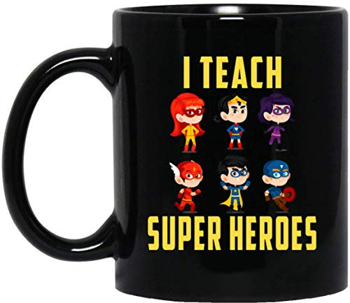 831 Tazas Café De Cerámica Taza Desayuno De Regalo 330Ml Escuela - Enseño A La Escuela De Superhéroes - Regalos Escolares