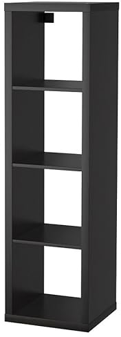 Discount Seller Kallax Unit, Black/Brown 4-Cube Storage Unit Design– Modern Cube Storage Compact & Stylish Storage Unit Solution for Small Spaces- Perfect for Book Shelf, Décor Displays (42x147 cm)