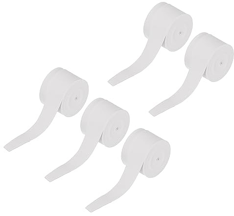 QUARKZMAN 5pcs Tambour Bâton Ruban Baguette Tambour Poignées 27mm(1) Blanc