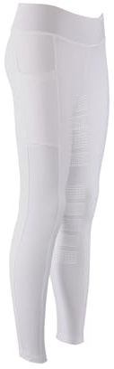 AK Wintex Collants/Leggings/Culottes d'équitation d'hiver Taille Haute avec poignée en Silicone AKRS-6054 (FR/ES, Numérique, 34, Taille Normale, Taille Normale, 3XL, Blanc)