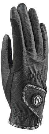 Aubrion - Guantes de Montar Aachen para Niños/Niñas (S) (Negro)