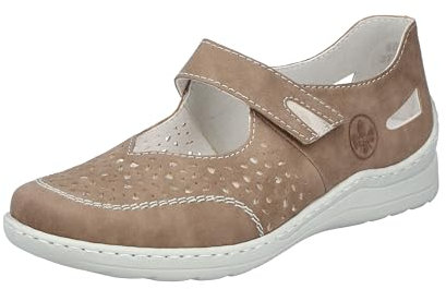Rieker Femme 48996 Ballerine, Beige, 39 EU