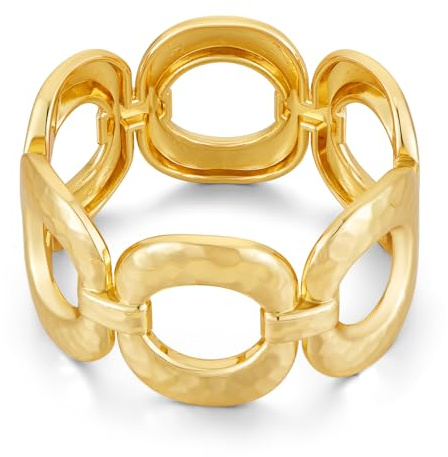 ZZQPSD Chunky Gold Bracelet for Women - Bold Bangle and Statement Adjustable Bracelet, Modern Chunky Jewelry Collection