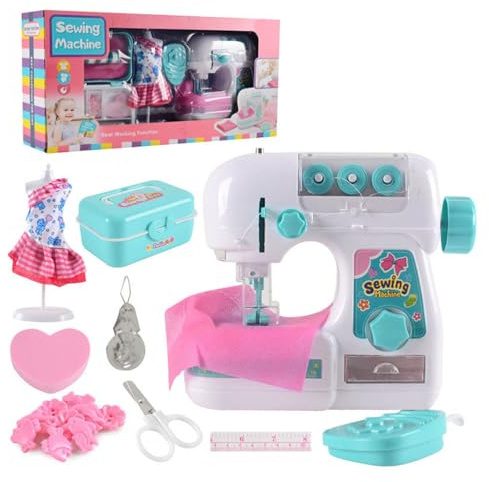 ljhnba Sewing Machine Toy Electric Educational Interesting Kids Children Pretend Play Housekeeping for Girls