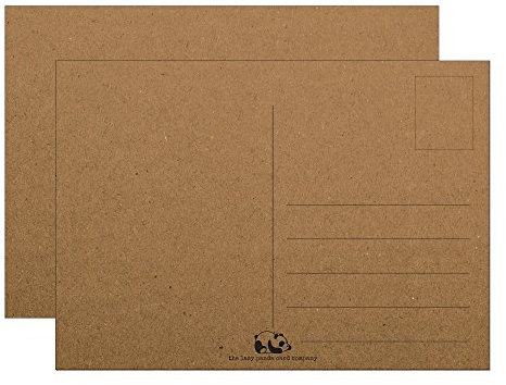 Postkarten Blanko Kraftpapier - Optik, Karton - Style : Leere Postkarten 40 Stück zum Selbstgestalten