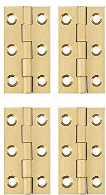 YOFASEN Charnière en Cuivre - Mini Charnières Pliant Charnière Charnière Matériel Maison Charnière de Tiroir d'armoire Paumelles de Porte, Or, 2 Pouces(50x27x1.2mm) - 4pcs