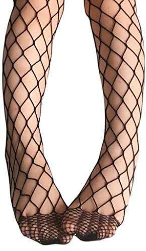 KERDEJAR Calze a Rete Bambina Nere Collant C 10 Den Nero 65 cm