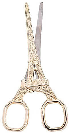 SUNNYCLUE Tijeras Coser Bordadas de 5.5 Pulgada Tijeras Vintage de Acero Inoxidable de la Torre Eiffel Europea para Cortar Tela Y Papel Manualidades Enhebrado Uso Diario En el Hogar Punto de Cruz