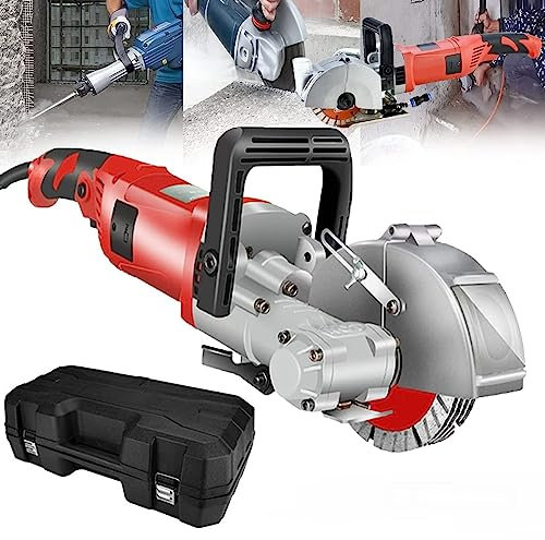 Tracciatrice Scanalatrice a Disco 125mm Scanalatore Elettrico da Muro 2800W 6000 Giri/min include 5 Dischi Diamantati Scanalatore Tagliatrice per Marmo Granito Scanalatura Mattonelle Pompa Acqua
