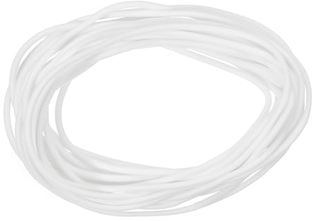 uxcell Silicone Foam Seal Strip, 1.5mm(0.06) Dia 4 Meters(13.12 Ft) Long Sponge Rubber Weather Seal Strip Round Rubber Cord Solid for Machinery and Industries, White