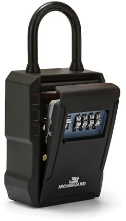 Caja fuerte para llaves. Modelo grande con candado. Negro